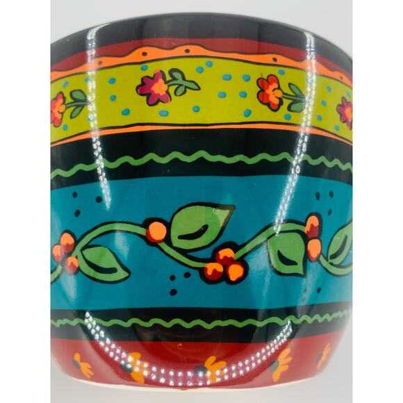 Soup Mug With Handle Julie Ingleman Certified International 3 Cup Large Strips - Picture 4 of 6